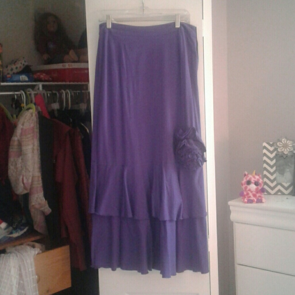 Purple Ruffle Skirt